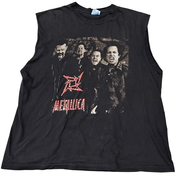 Metallica 'On The Load Again '96' Vintage Rhinestone Cutoff Tee