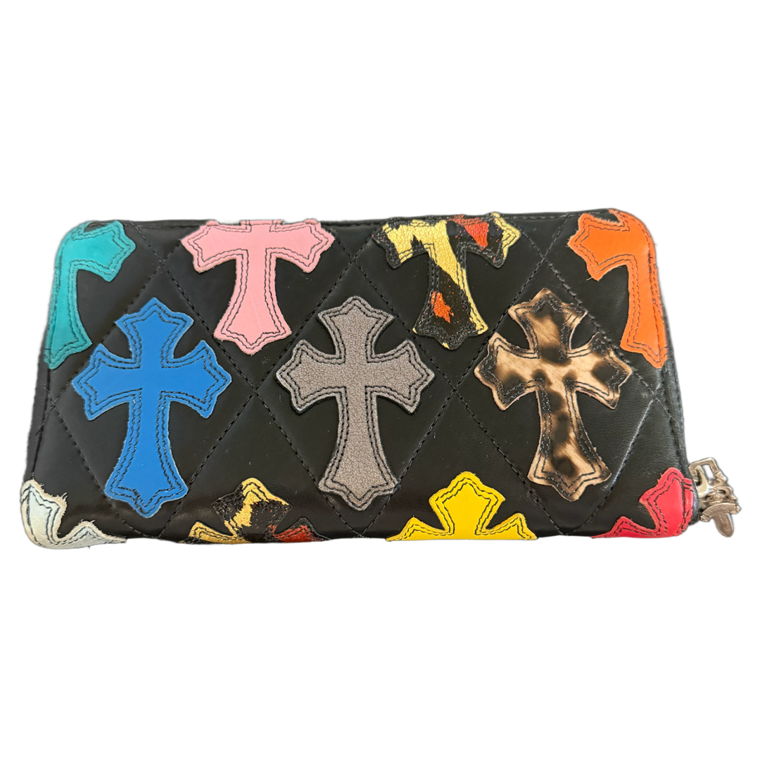 Chrome Hearts 'Multicolor Cross Patch' Black Wallet