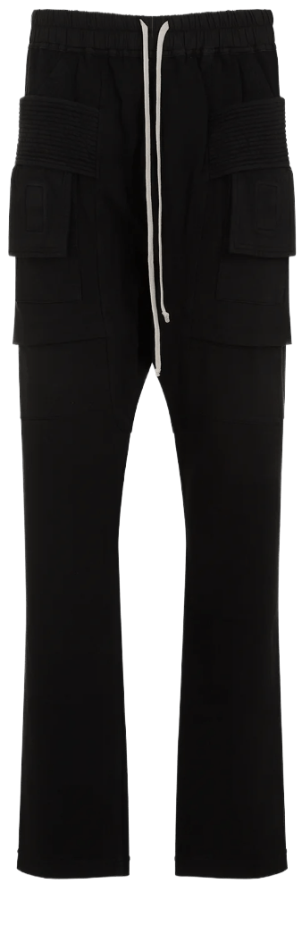 Rick Owens DRSHDW 'Black' Creatch Cargo Drawstring Pants