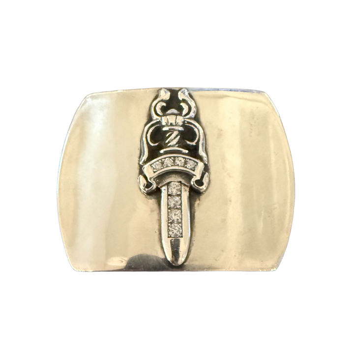 Chrome Hearts 'Diamond Dagger' Silver Belt Buckle