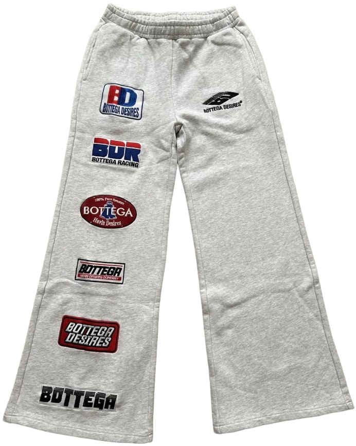 Bottega Desires 'Patches' Grey Sweatpants