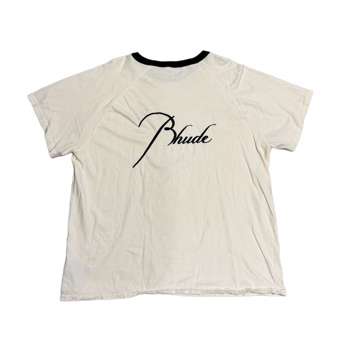 Rhude 'Raglan Logo' Cream Tee