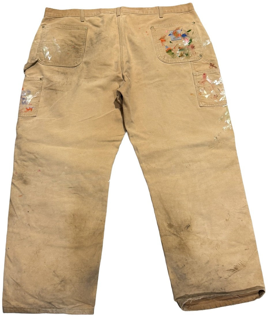 Carhartt 'Multicolor Paint' Double Knee Vintage Tan Work Pants