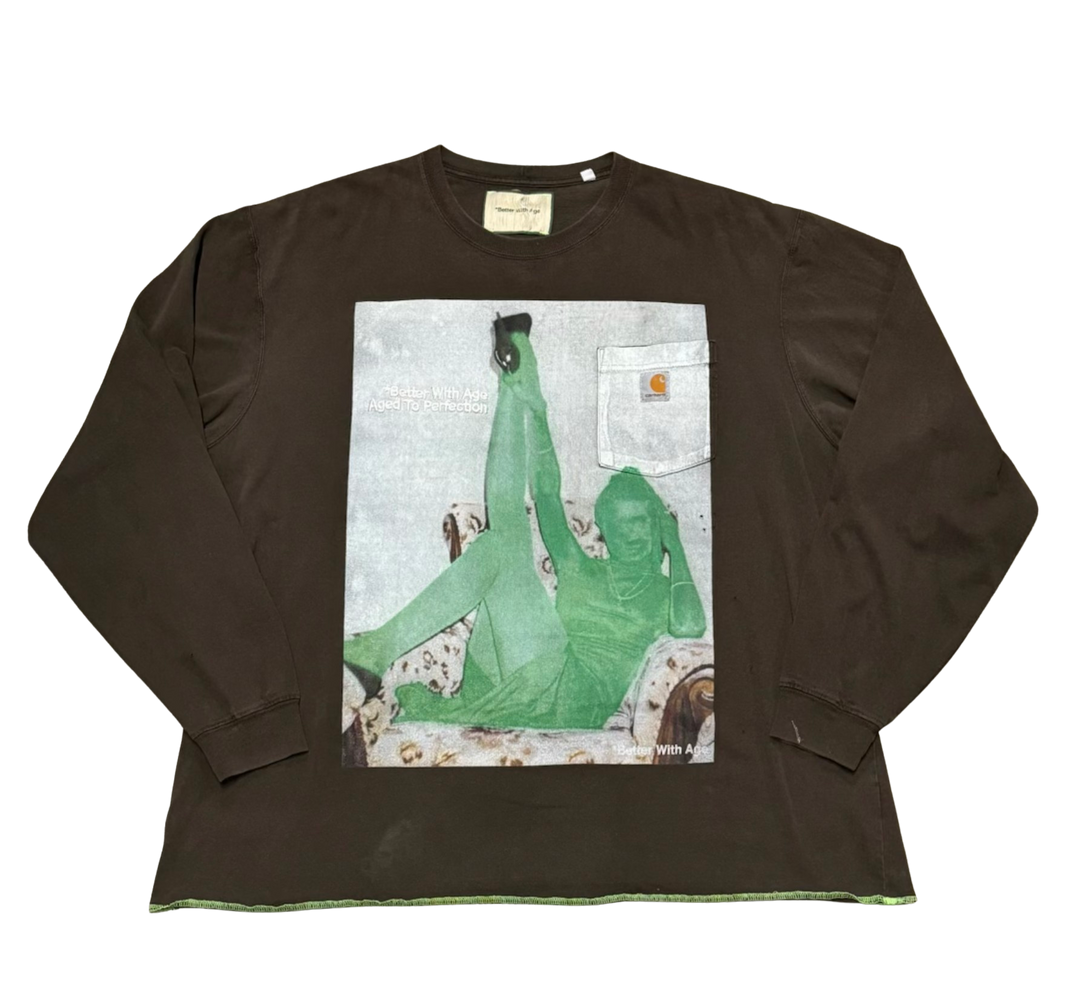 *Better With Age 'Filthy' Brown Longsleeve Tee
