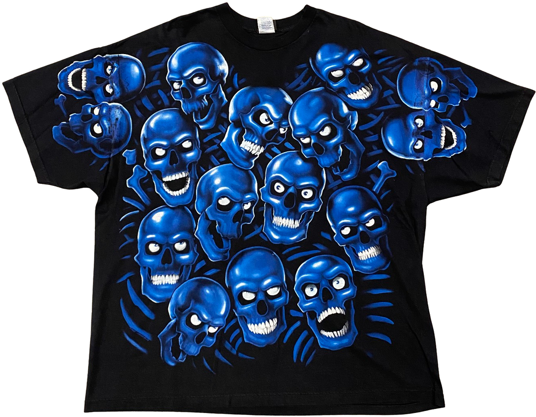 Liquid Blue 'Blue Skull Pile' Vintage Tee