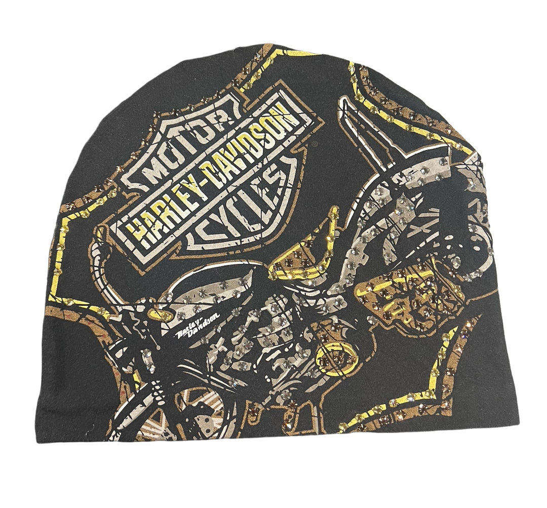 Bossi 'Brown Bike' Rhinestone Vintage Beanie