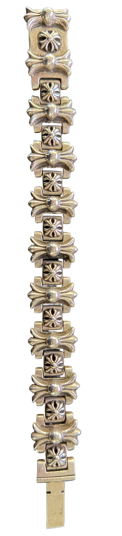 Chrome Hearts 'Silver Fleur De Lis' H-link Bracelet