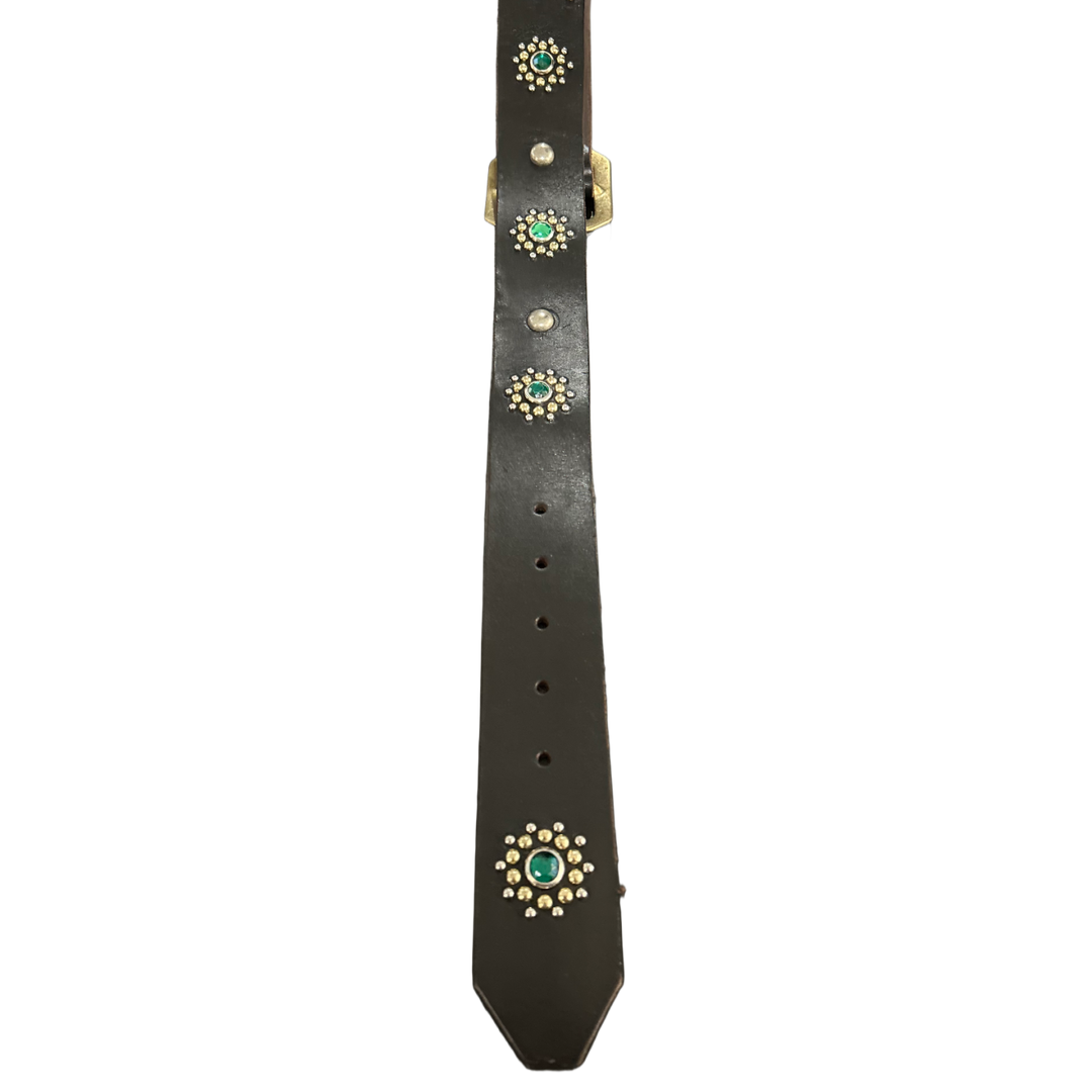 Studded 'Green Gem' Fuck Off belt