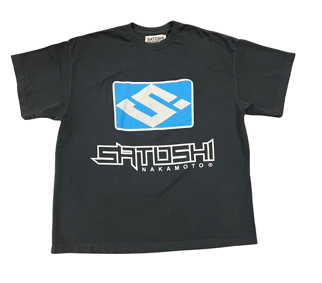 Satoshi Nakamoto 'S Logo' Grey Tee