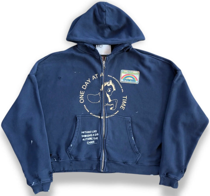 Paly 'Treatment Center' Navy Zip Up Hoodie