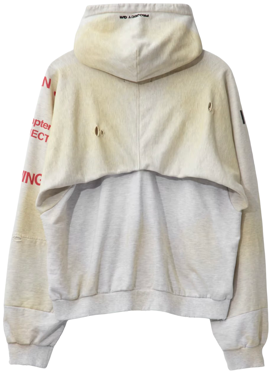 Project G/R 'Reconstructed' Folded Zip Up Hoodie