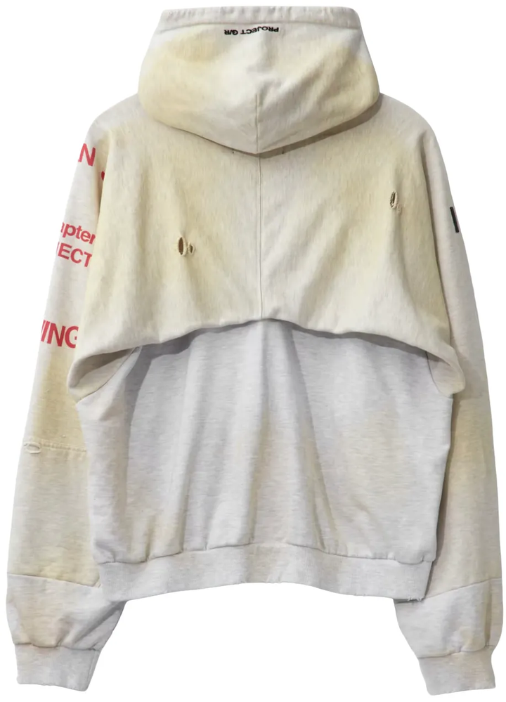 Project G/R 'Reconstructed' Folded Zip Up Hoodie