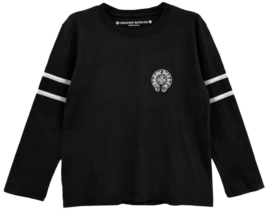 Chrome Hearts  '33 Horseshoe Logo' Black Womens Longsleeve Tee