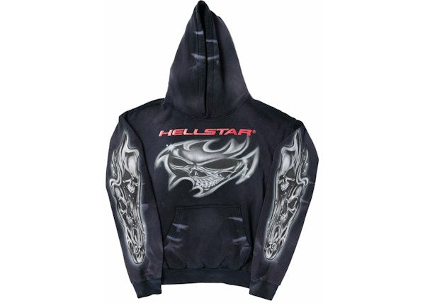 Hellstar 'Airbrushed Skull' Black Hoodie