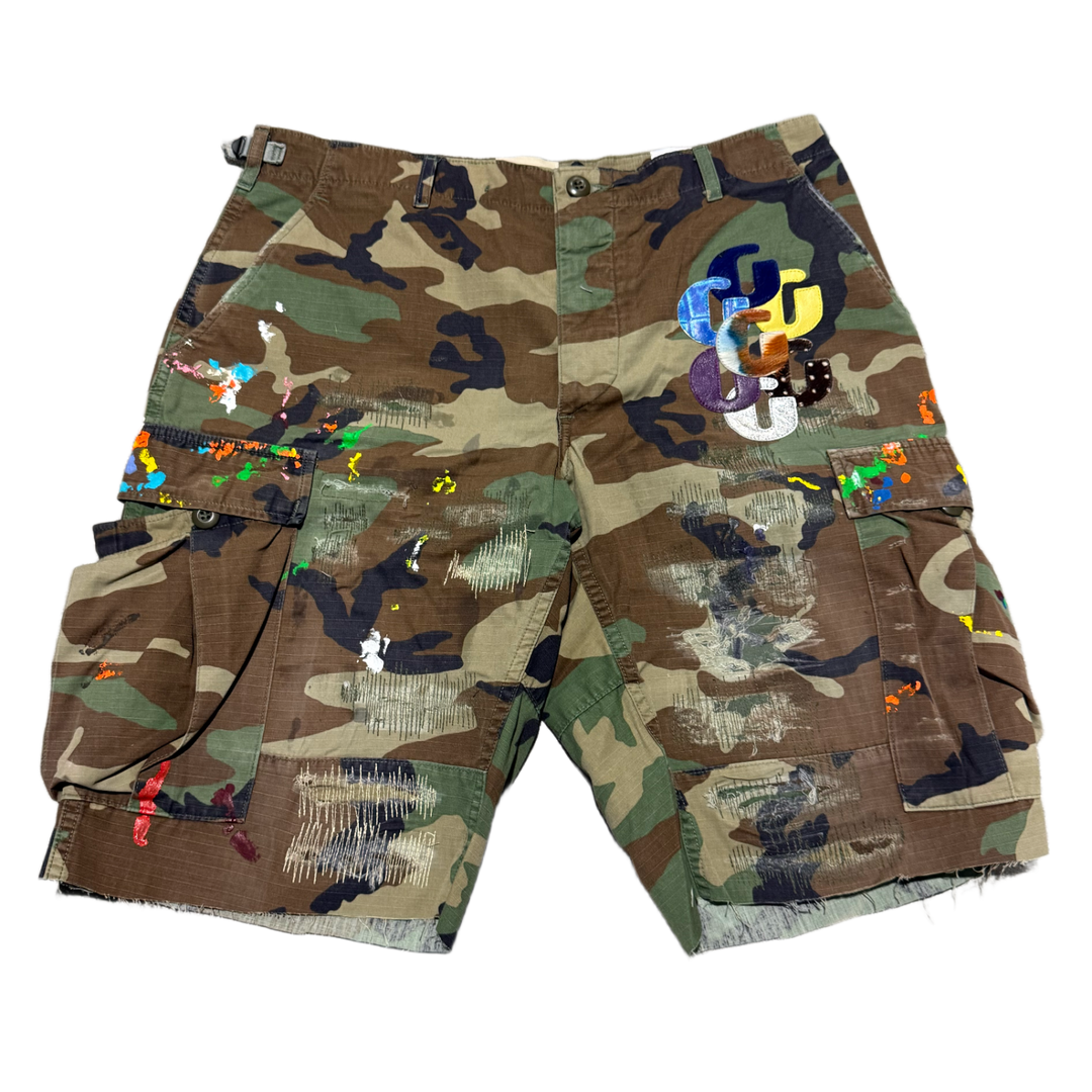 Gallery Dept. 'Woodland Camo' G Patch Cargo Shorts