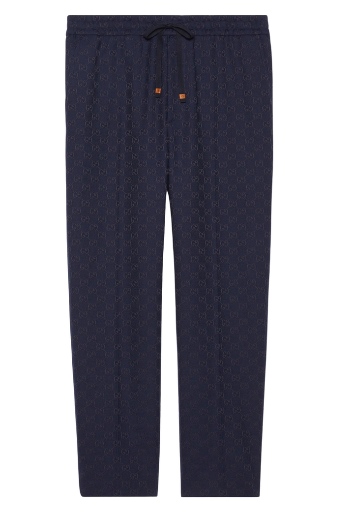 Gucci 'Navy' GG Canvas Pants