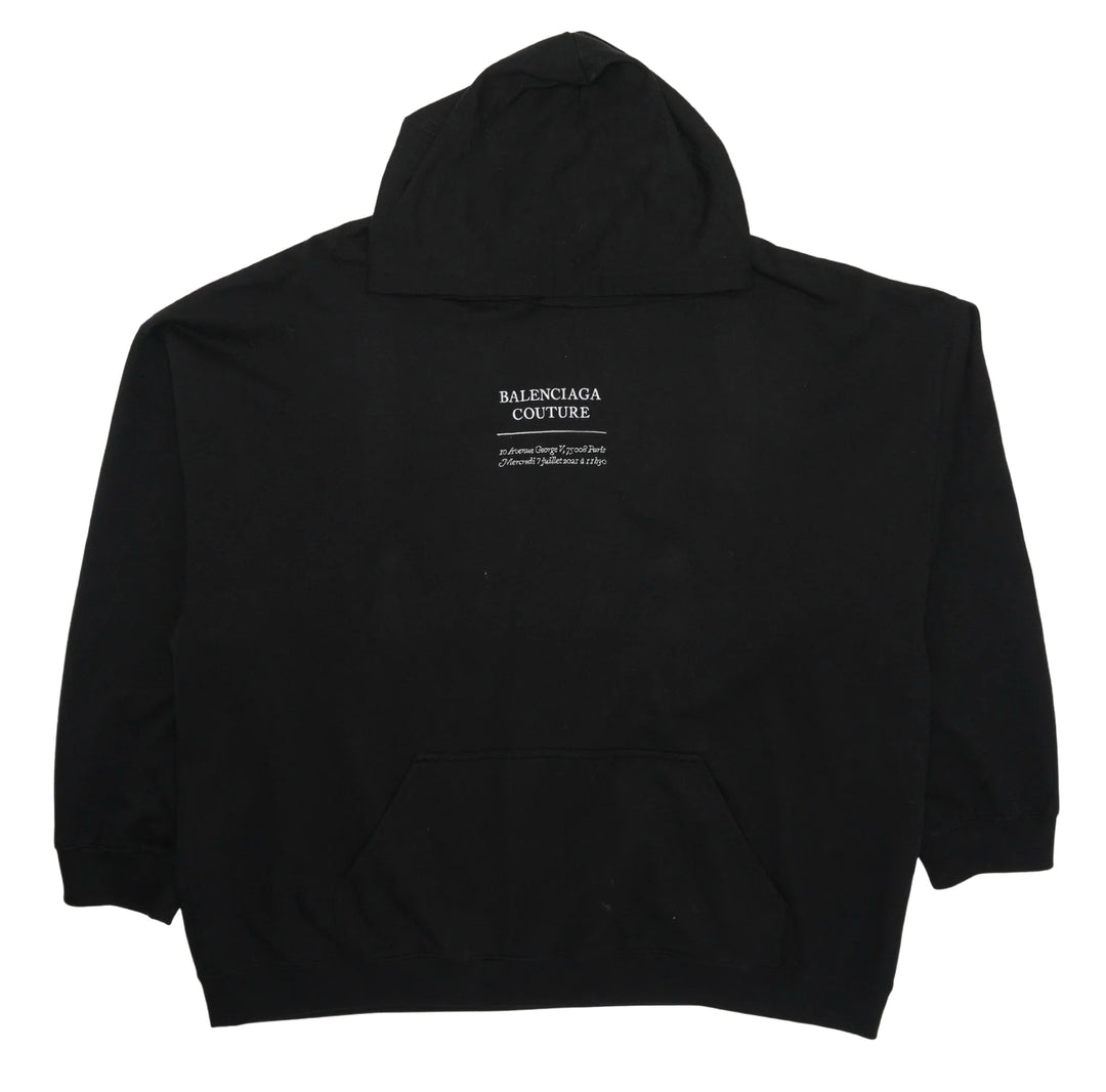 Balenciaga 'Couture' Black Oversized Hoodie