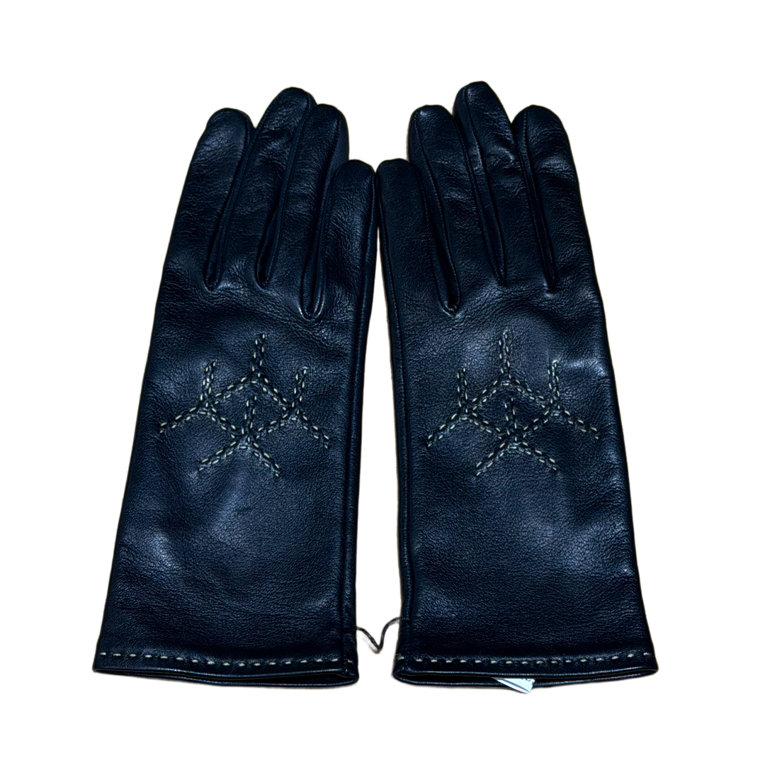 Goyard 'Black' Leather Driving Gloves