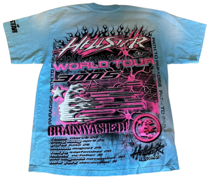 Hellstar 'Neuron World Tour' Blue Tee