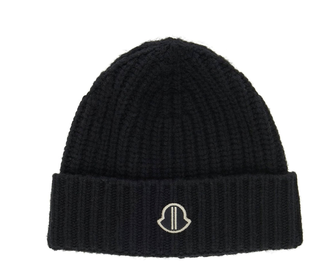 Rick Owens Moncler Black Wool Beanie