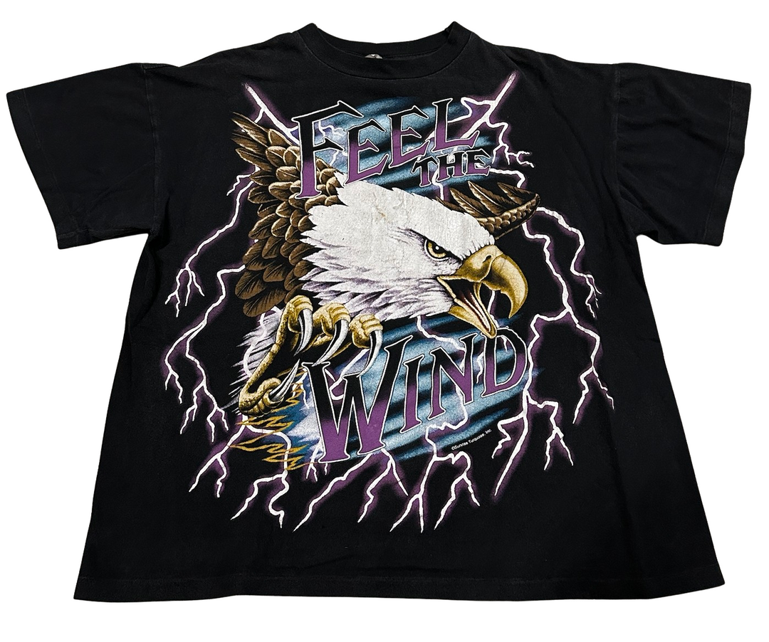 American Thunder 'Feel The Wind' Purple Thunder Vintage Tee