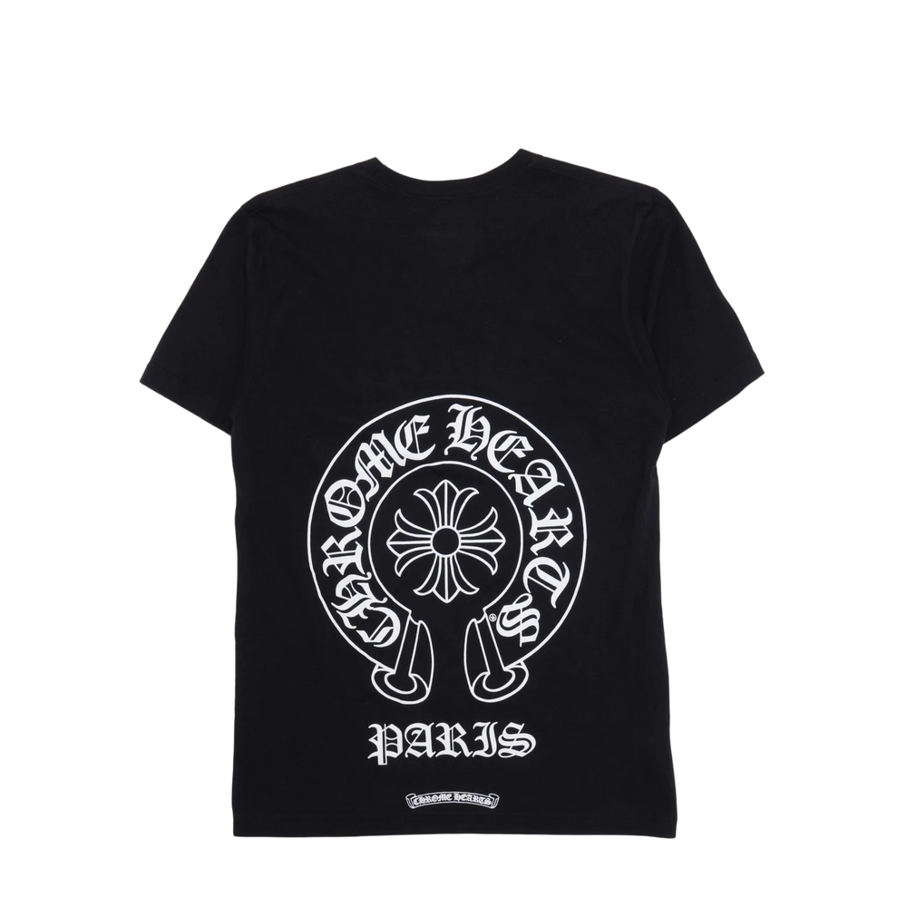 Chrome Hearts 'Black' Paris Horseshoe Logo Pocket T-Shirt