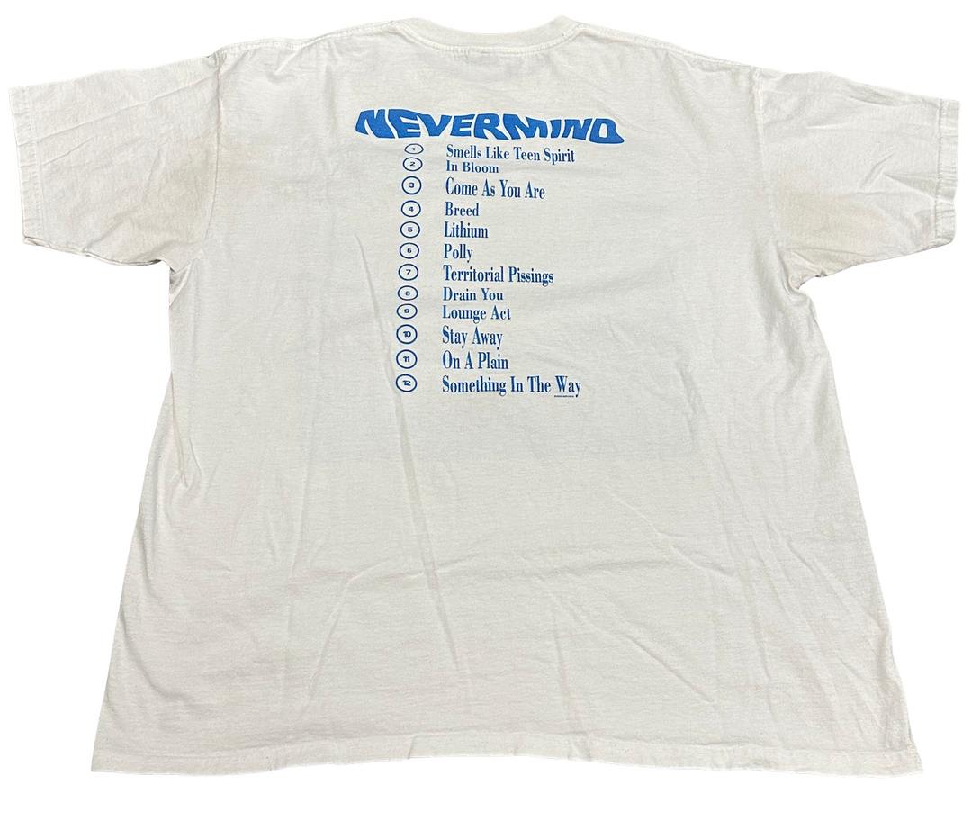 Nirvana Vintage 'Nevermind' White Tee