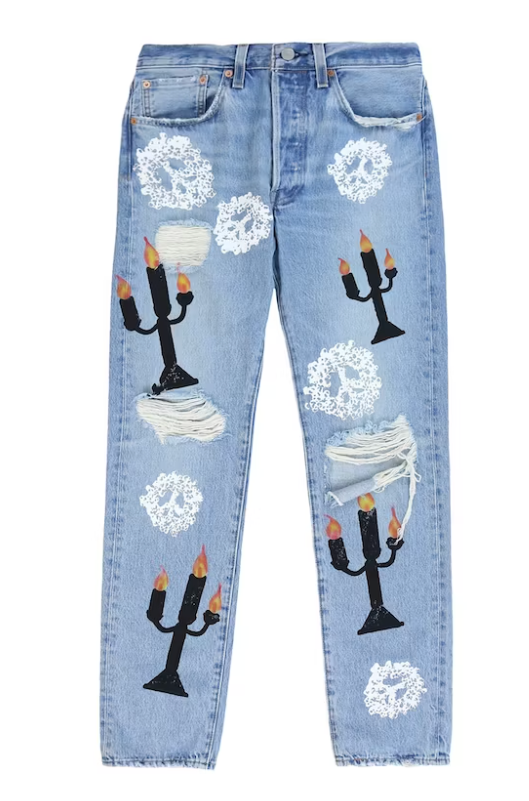 Denim Tears x Virgil Abloh 'Message in a Tear' Printed Jeans