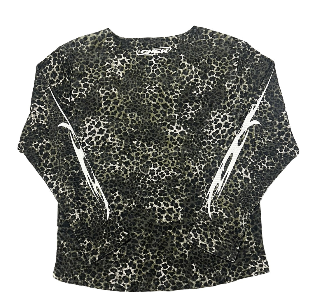 Chew Forever 'Green Leopard' Thermal Longsleeve