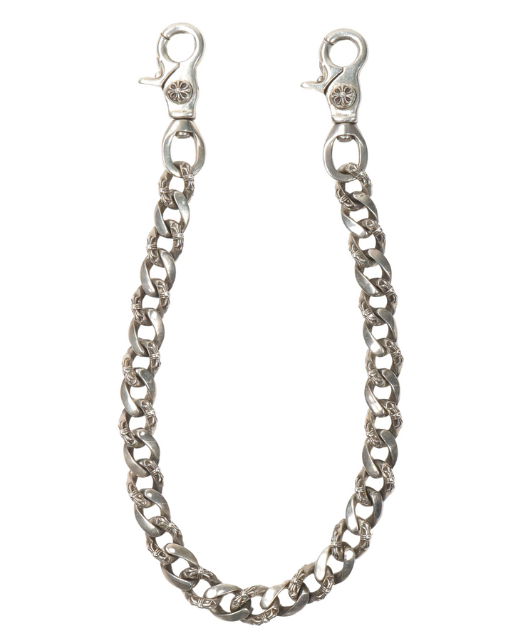 Chrome Hearts 'Fancy' Cuban Link 19in Double Clip Wallet Chain