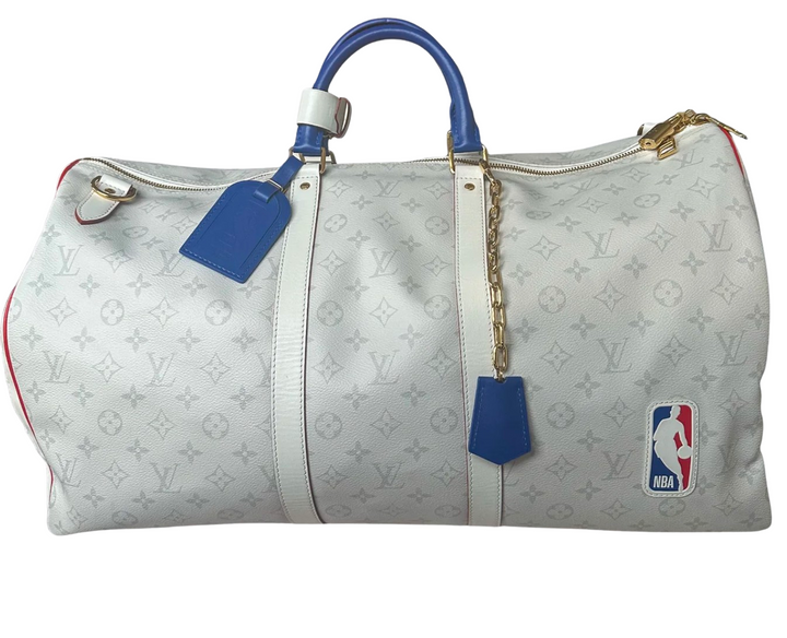 Louis Vuitton x NBA White Monogram Keepall 50