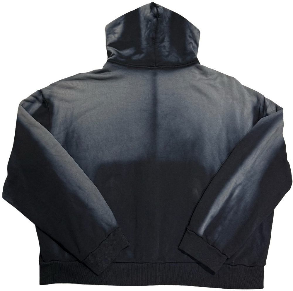 Bossi 'Silver Heavy Metal' Washed Black Rhinestone Zip-Up