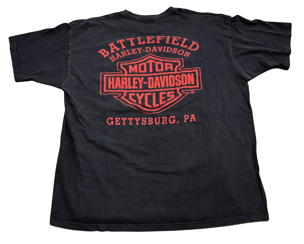 Harley Davidson 'Battlefield' Black Vintage Longsleeve Tee