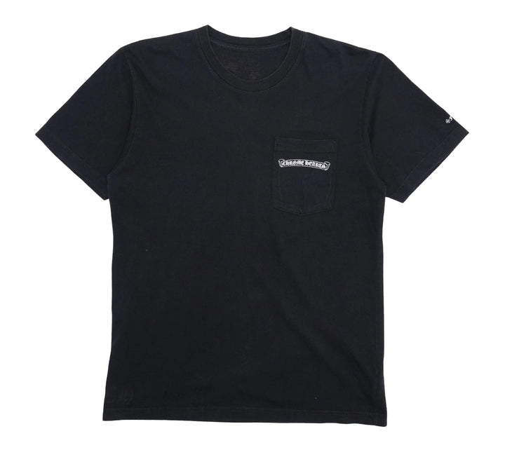 Chrome Hearts 'Scroll Logo' Black Pocket Tee