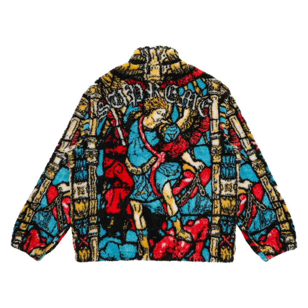 Supreme Saint Michael Fleece Jacket White