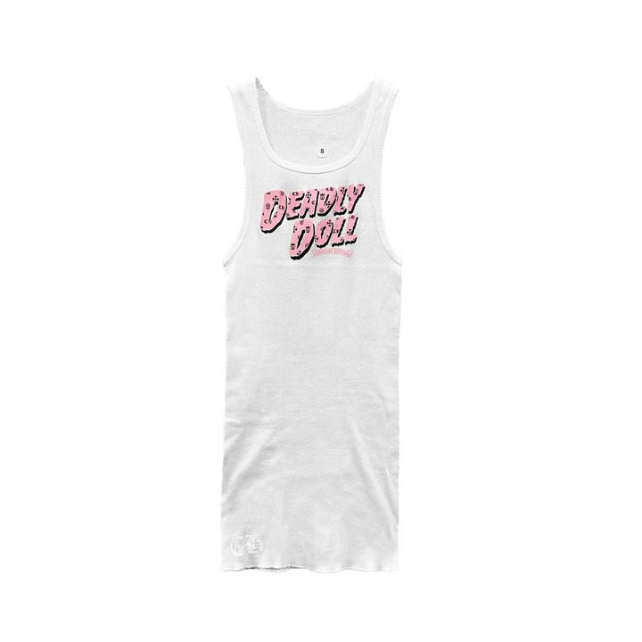 Chrome Hearts 'Deadly Doll' White Tank Top Dress