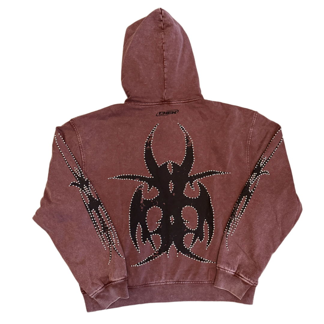 Chew Forever 'Brown' Studded Zip-Up