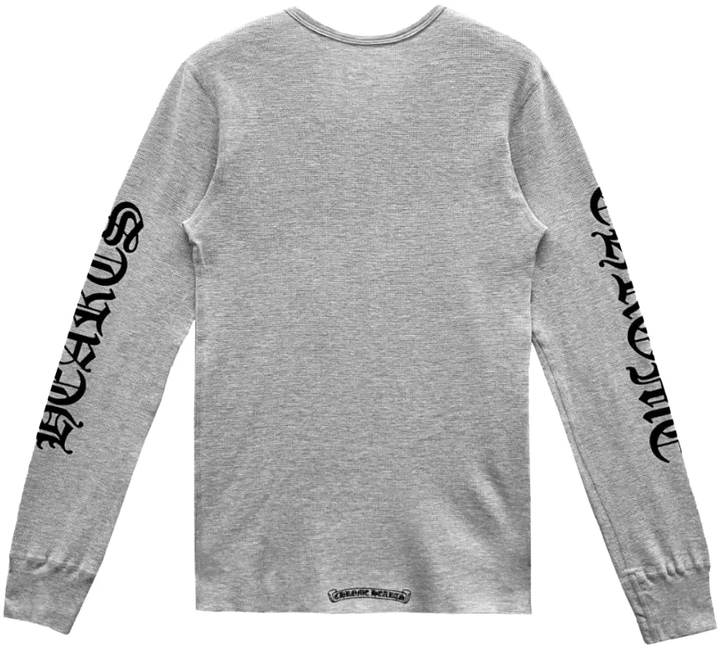 Chrome Hearts 'Scroll Logo' Grey Thermal Long Sleeve