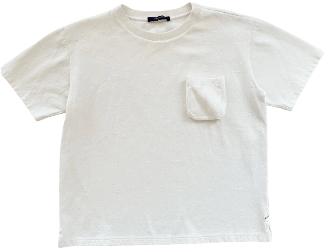 Louis Vuitton 'LV Monogram' White Pocket Tee