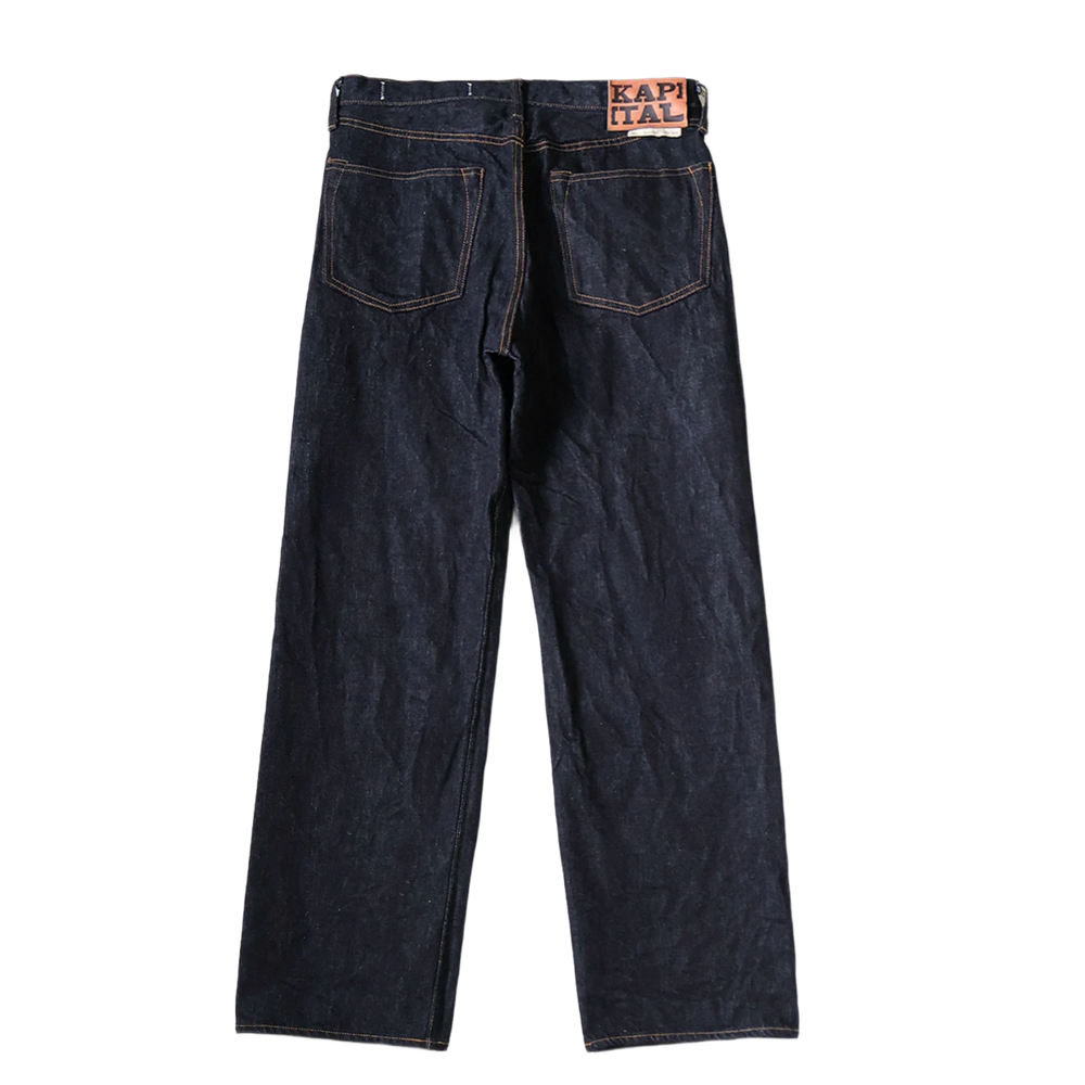 Kapital 'Navy' 14oz Selvedge Denim 5-Pocket Monkey Jeans