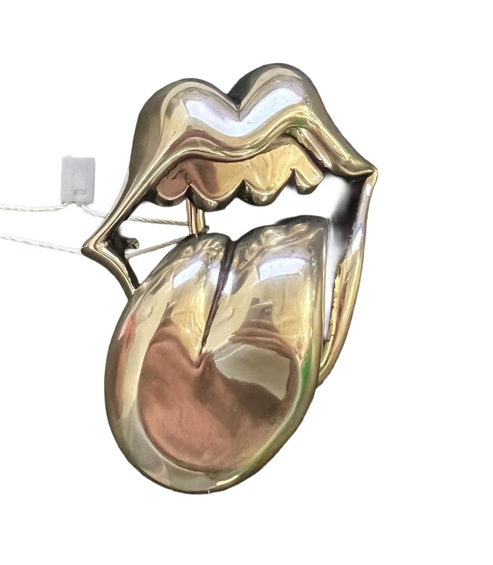 Chrome Hearts 'Rolling Stones Lips' Silver Buckle