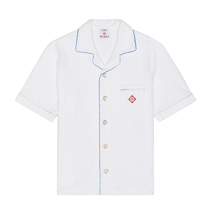 Casablanca 'Tennis Stripe' Towelling Shirt