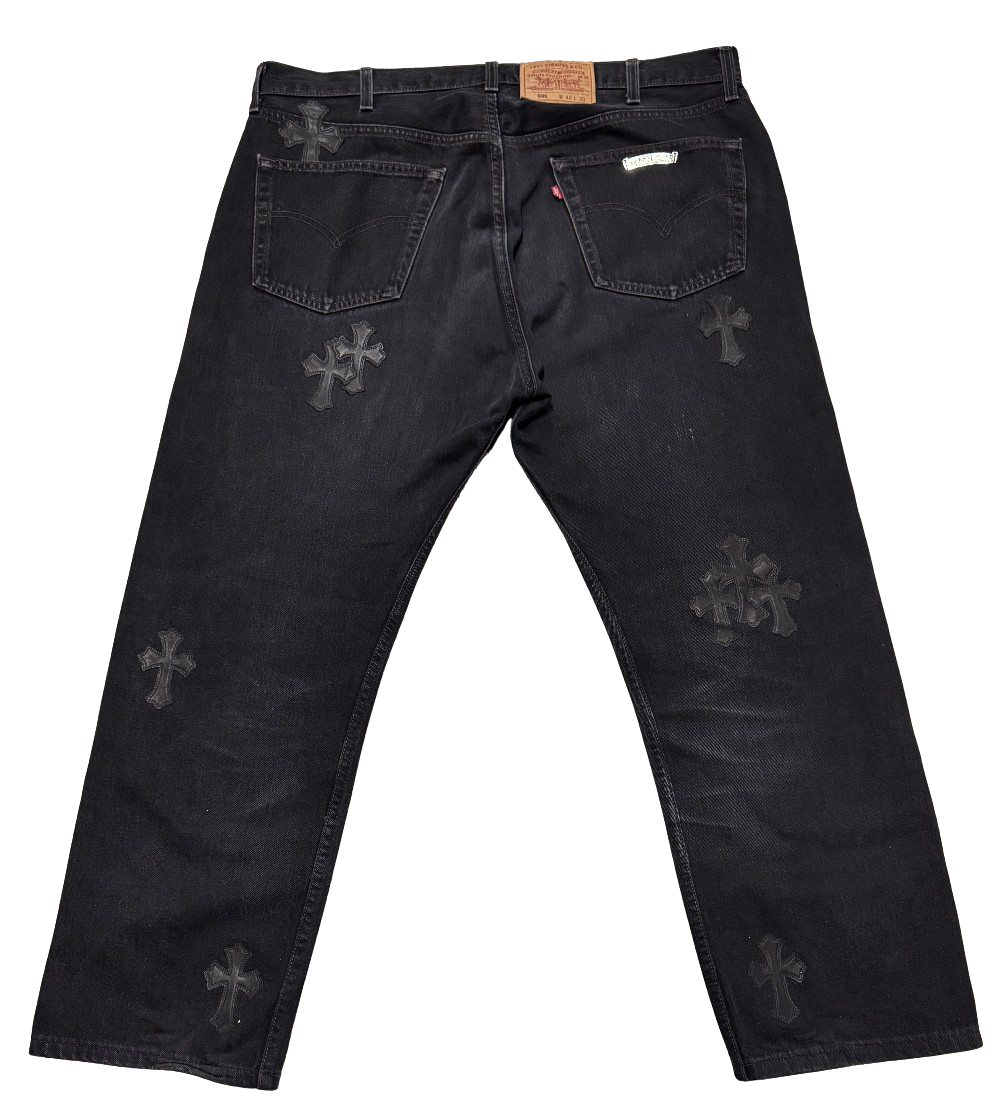 Chrome Hearts 'Black 20 Patch' Black Jeans