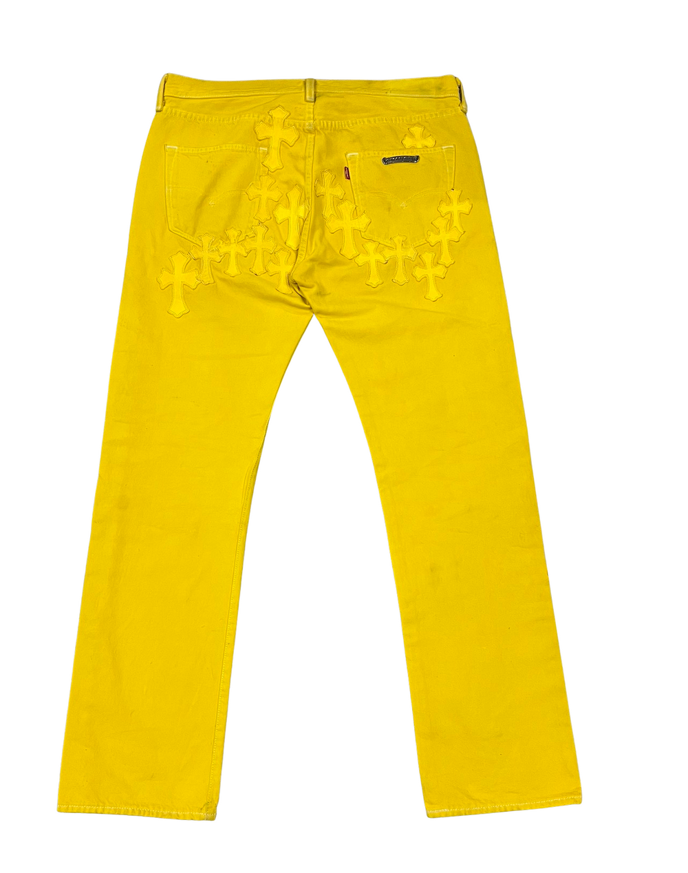 Chrome Hearts 'Yellow' Patch Denim Jeans