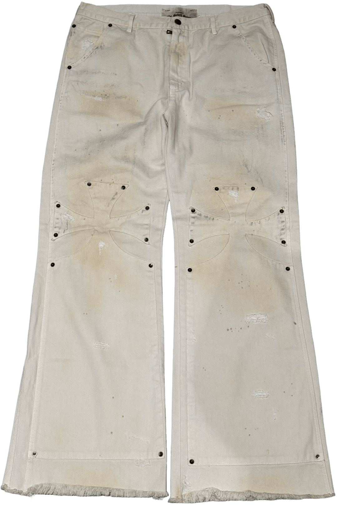 Sekrit Saints 'Tan' Cross Carpenter Flare Jeans