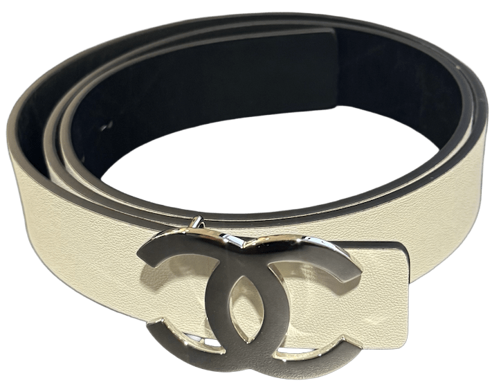 Chanel 'Patent Calfskin CC' Reversible Belt