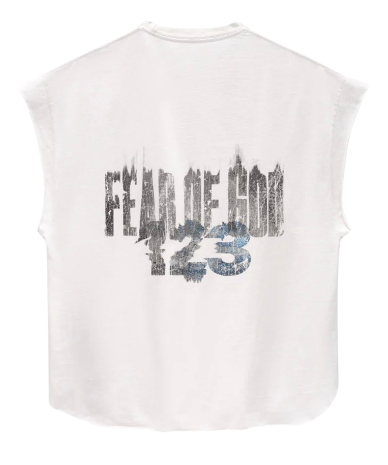 Rivington roi Rebis x Fear of God 'INRI' White Cutoff Tee