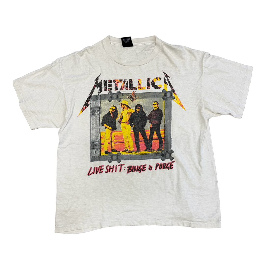 Metallica 'Binge & Purge' White Vintage Tee