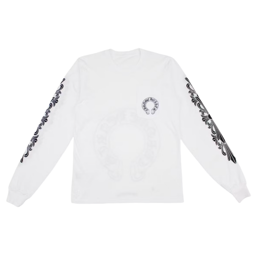 Chrome Hearts 'New York' Floral Horseshoe Longsleeve