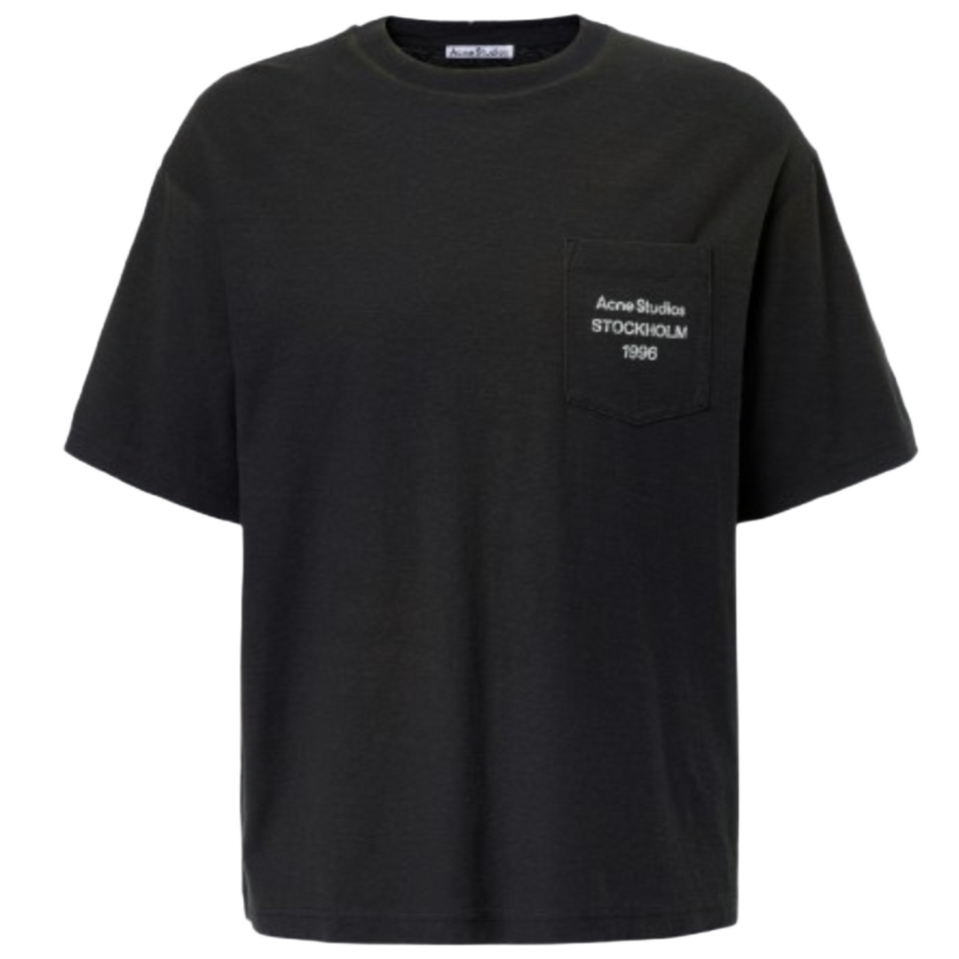 Acne Studios 'Faded Black' Logo-Print Tee